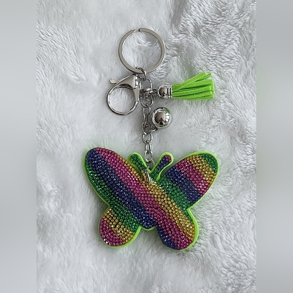 Accessories - Colorful Butterfly Keychain with Tassel Beautiful Bag Charm